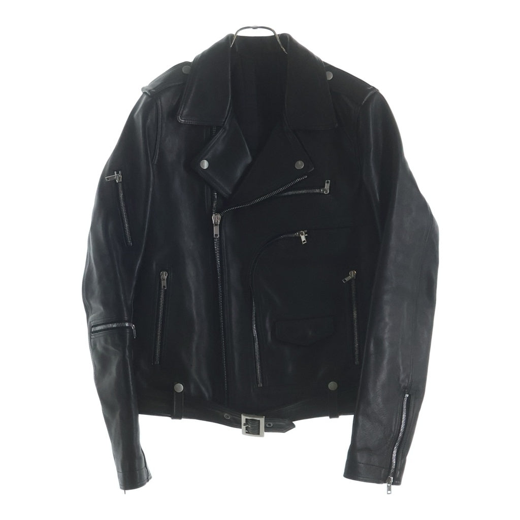 Rick Owens(リックオウエンス) 25AW CONCORDIANS BAUHAUS STOOGES コンコルディアンス期 バウハウスストゥージス ホースレザーダブルライダースジャケット RR02E1702-LHOSJP ブラック