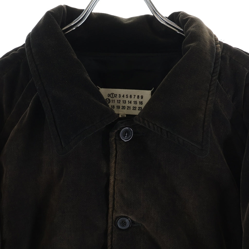 Maison Margiela(メゾンマルジェラ) 22AW Velvet bomber jacket ベルベットボンバージャケット ブルゾン S50AM0565 ブラウン