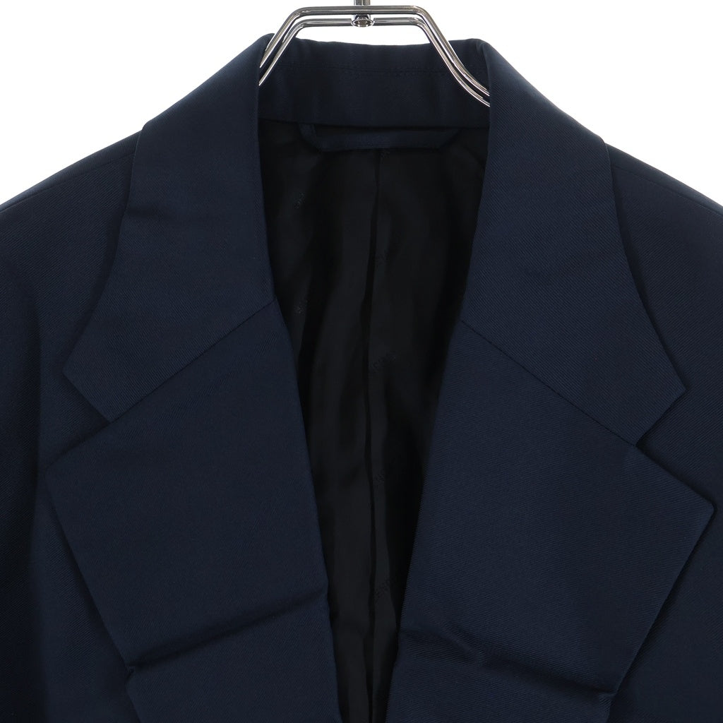 BALENCIAGA(バレンシアガ) Navy Oversized Single Jacket ネイビー オーバーサイズ シングル テーラードジャケット アウター 661434 TKT03 ネイビー