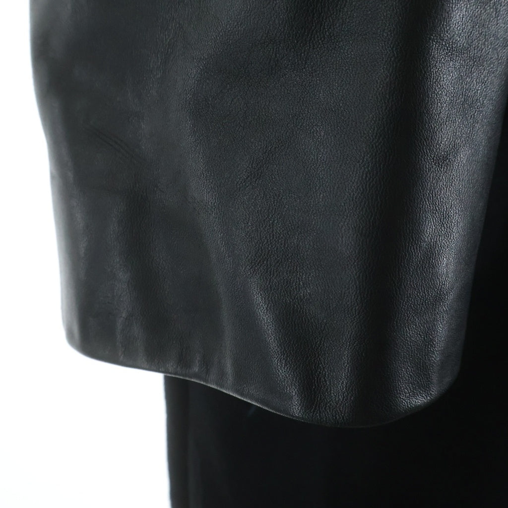 Rick Owens(リックオウエンス) 25AW CONCORDIANS Blixa Jumbo Mac コンコルディアンス期 ブリクサジャンボマック ベルトデザイン2WAYロングコート ジャケット RR02E1903-LOWSR1 ブラック