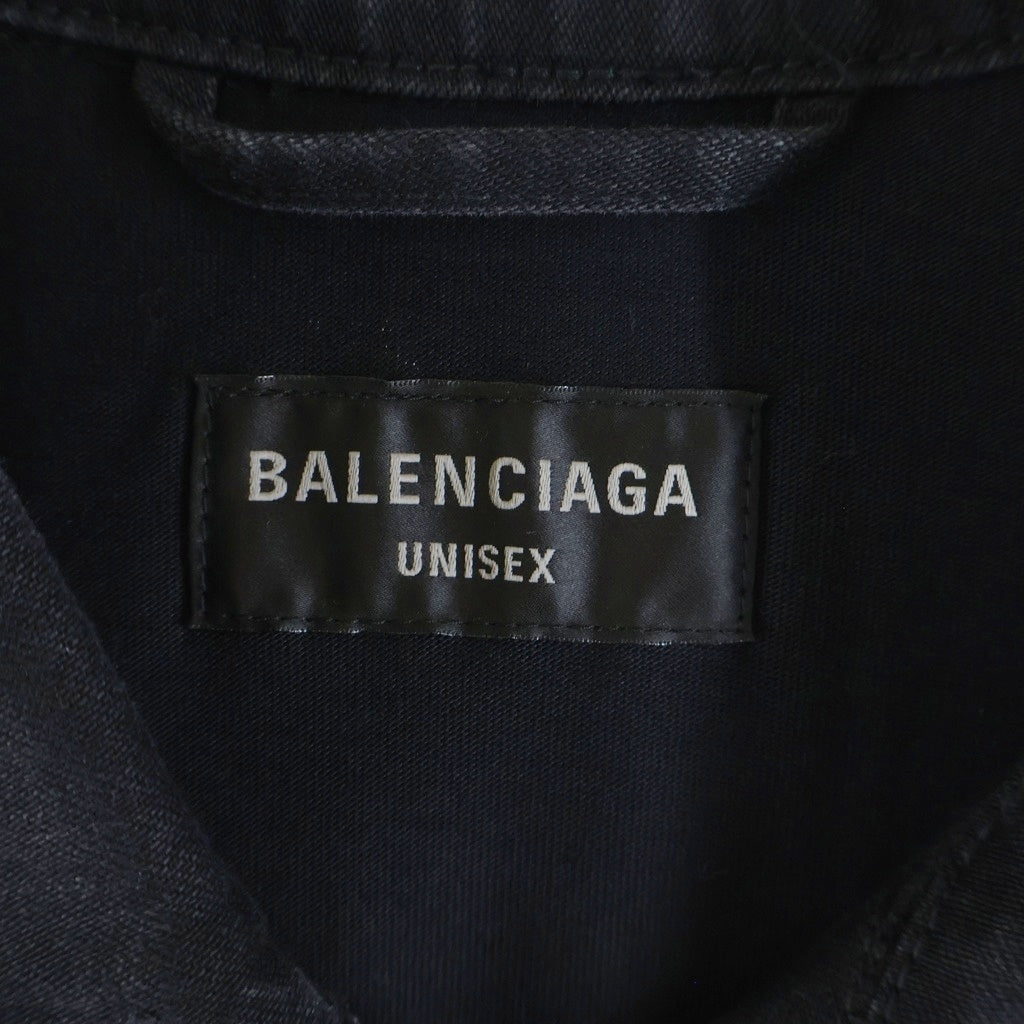 BALENCIAGA(バレンシアガ) Unity Sports Icon Patchwork Denim Jacket オーバーサイズ パッチワークデザイン デニムジャケット 793886 TQW54 ブラック
