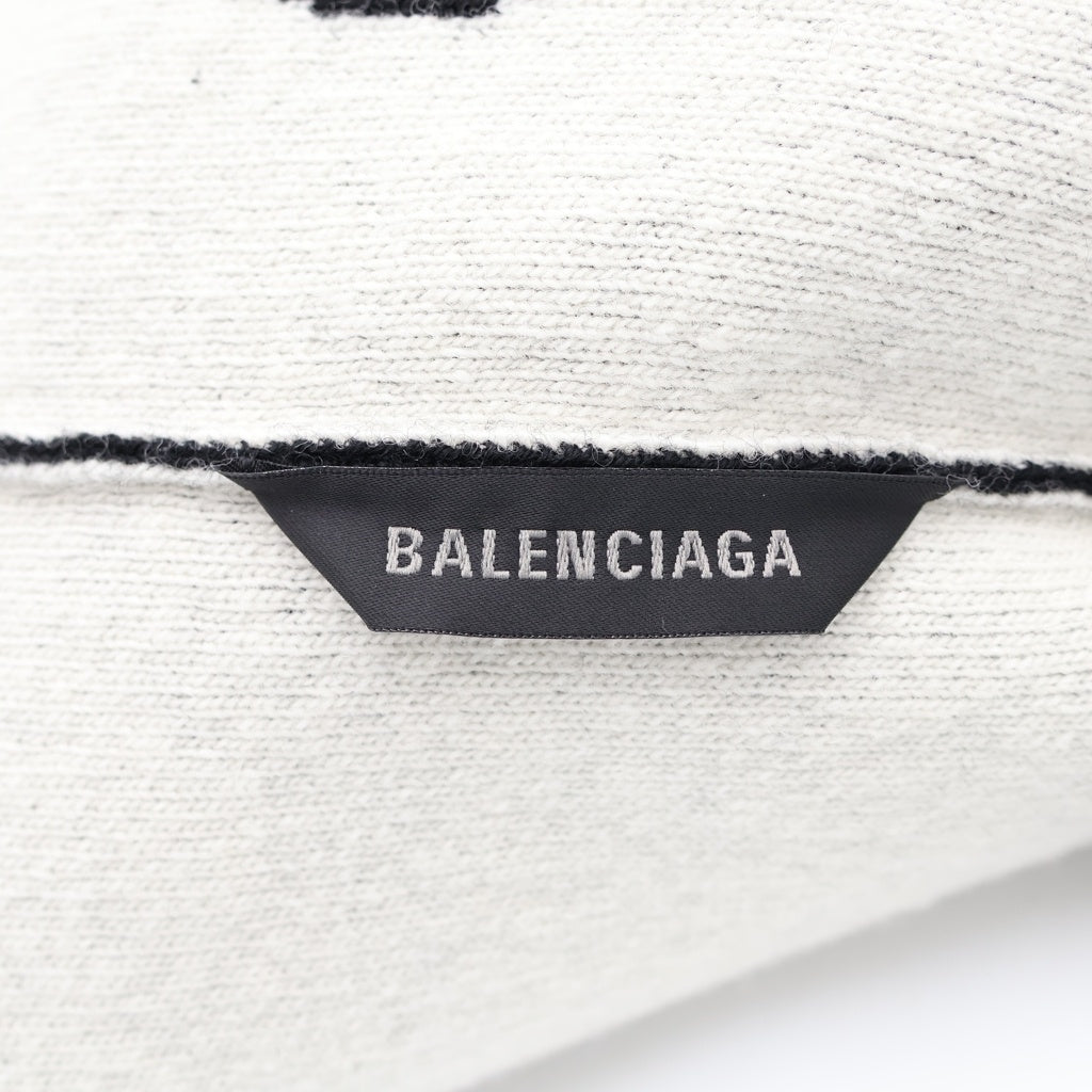 BALENCIAGA(バレンシアガ) Black Wool Beanie ロゴデザイン ウール ニット帽 ビーニー 857477 T1775 ブラック