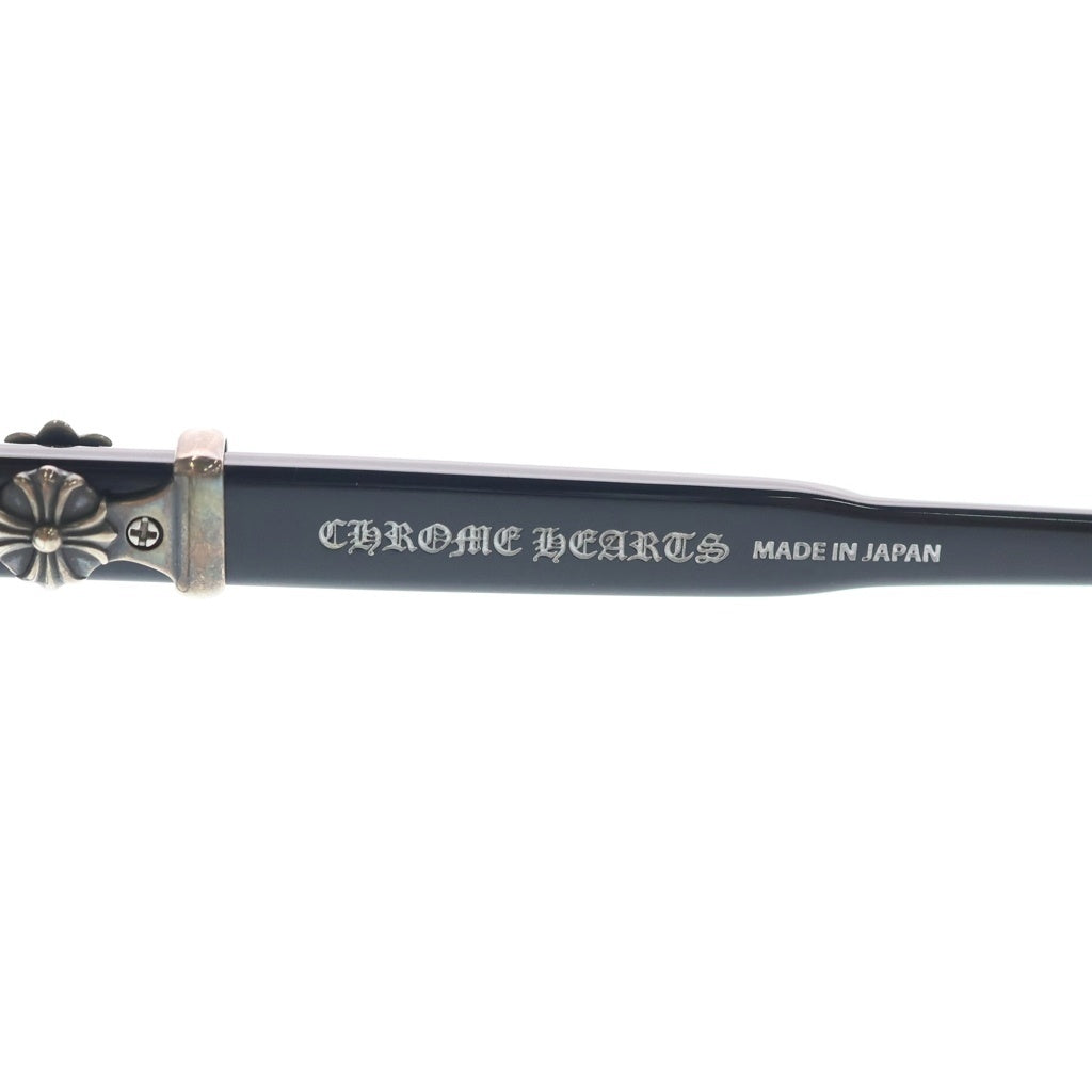 CHROME HEARTS(クロムハーツ) COX UCKER コックサッカー CHクロステンプル ウェリントンメガネ アイウェア ブラック/シルバー