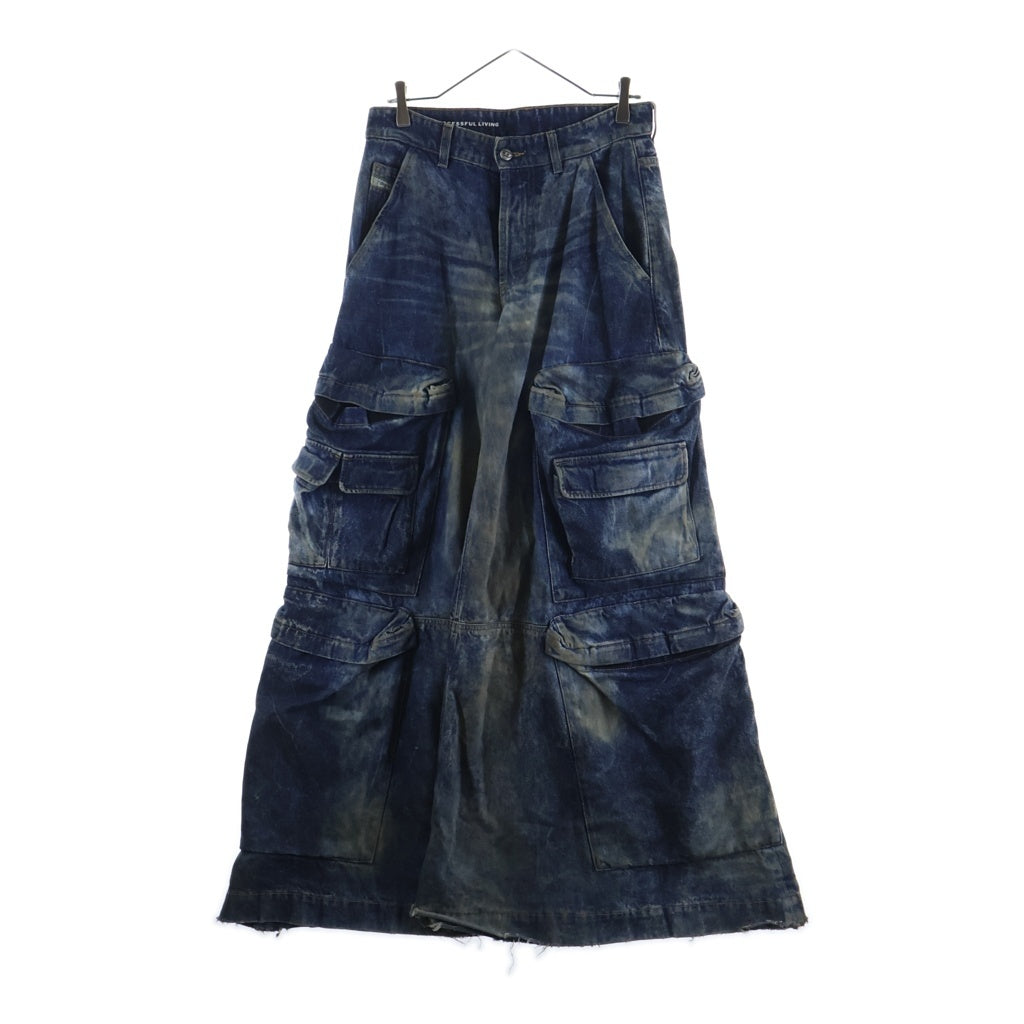 DIESEL(ディーゼル) D-GIAPPO CARGO ボタンダウン フレアカーゴパンツ インディゴ レディース A17717 0DBCW