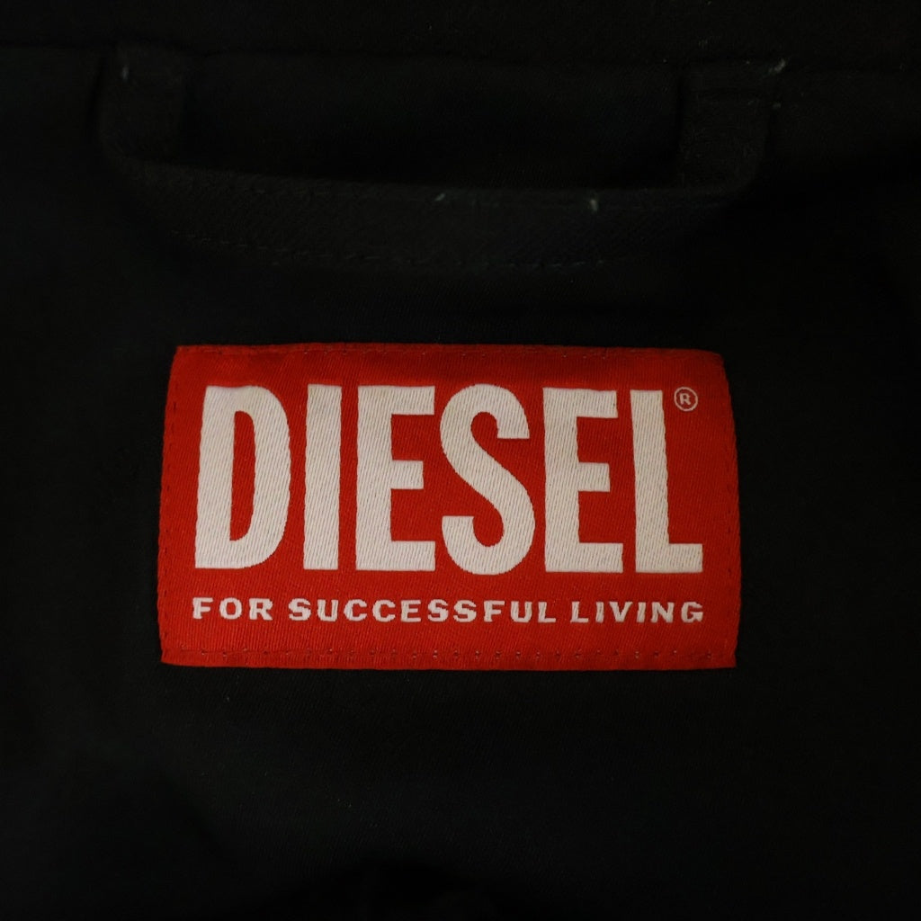 DIESEL(ディーゼル) J-TING ナイロン 切替 ジップアップ クロップド ジャケット ブラック レディース A19792 0GIBX