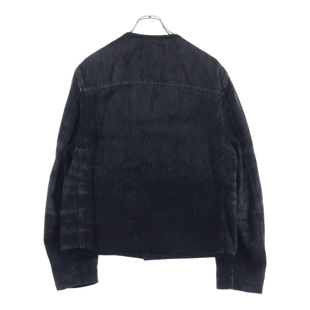 DIESEL(ディーゼル) D-ABERDEEN ノーカラー フロントポケット ウォッシュド加工 ジャケット レディース