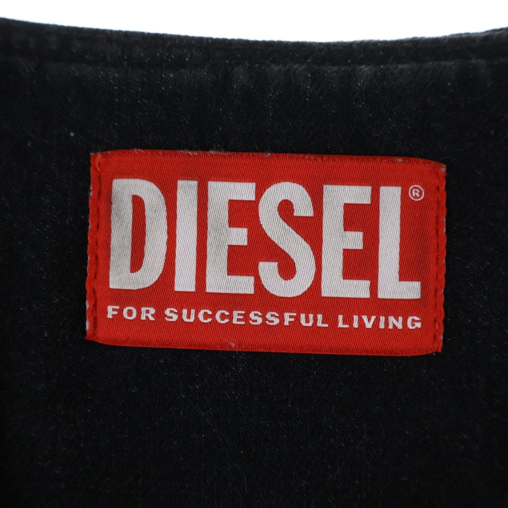 DIESEL(ディーゼル) D-ABERDEEN ノーカラー フロントポケット ウォッシュド加工 ジャケット レディース