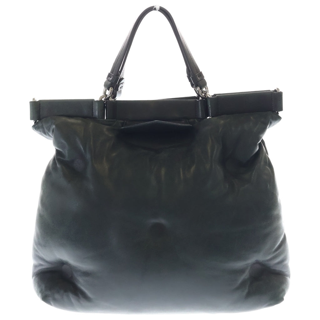 Maison Margiela(メゾンマルジェラ) Glam Slam グラムスラム レザー ハンドバッグ ブラック S56WC0126 レディース