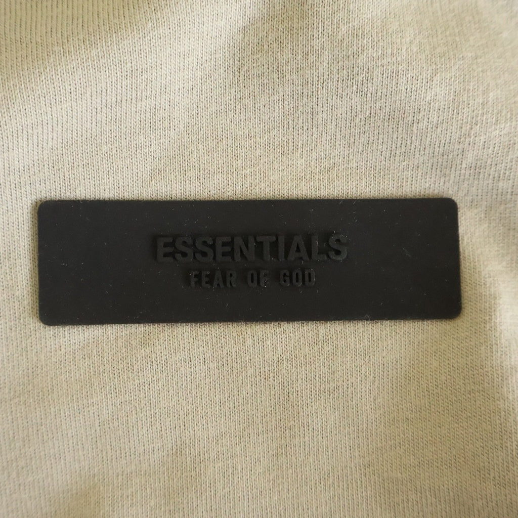 FEAR OF GOD ESSENTIALS(フィアオブゴッド エッセンシャルズ) Rubber Logo Crewneck L/S Tee ラバーロゴクルーネック長袖Tシャツ カットソー ベージュ