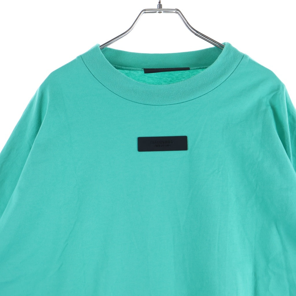 FEAR OF GOD ESSENTIALS(フィアオブゴッド エッセンシャルズ) Rubber Logo Crewneck L/S Tee ラバーロゴクルーネック長袖Tシャツ カットソー グリーン