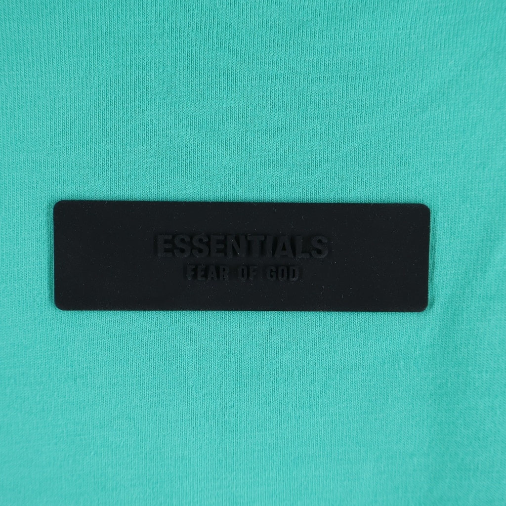 FEAR OF GOD ESSENTIALS(フィアオブゴッド エッセンシャルズ) Rubber Logo Crewneck L/S Tee ラバーロゴクルーネック長袖Tシャツ カットソー グリーン
