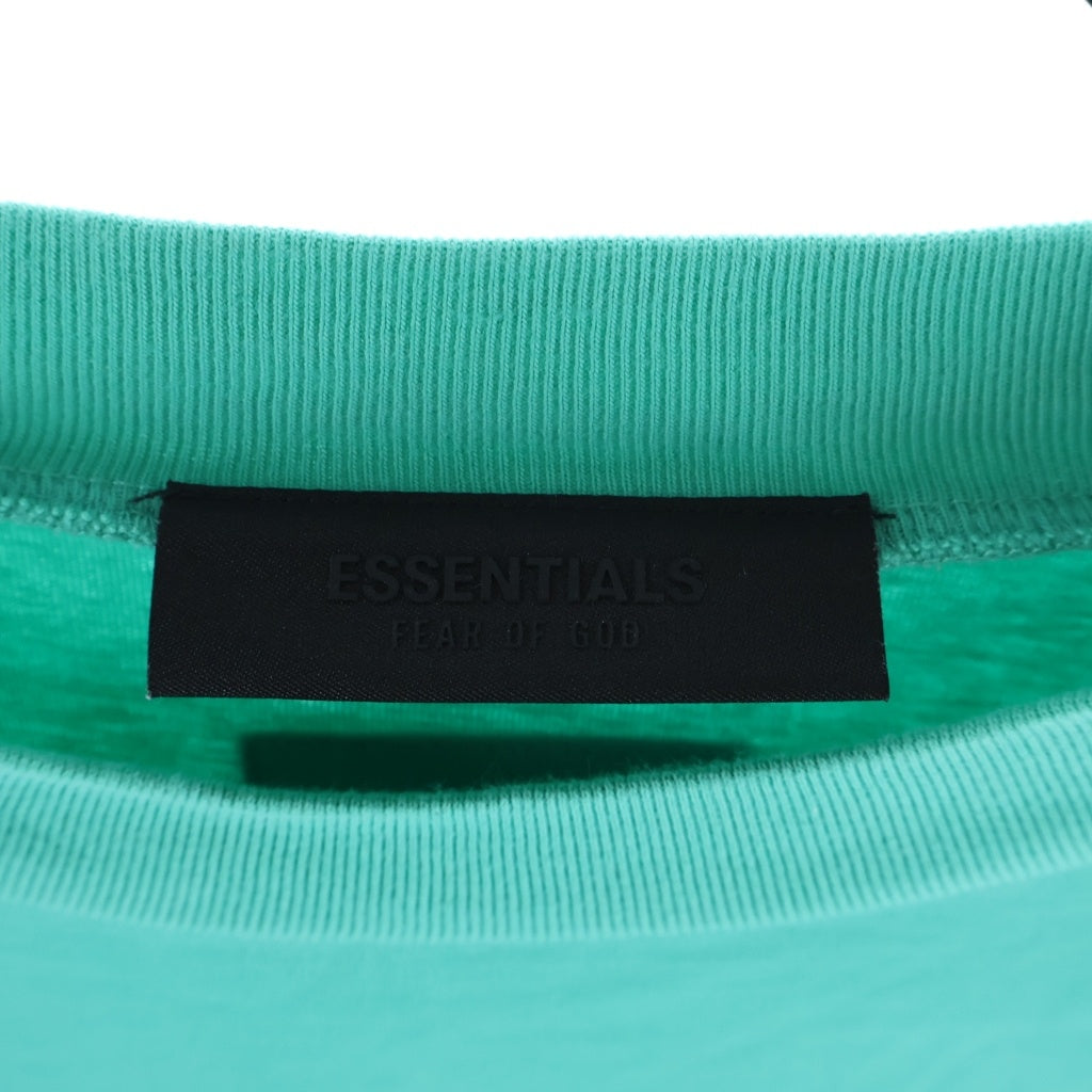 FEAR OF GOD ESSENTIALS(フィアオブゴッド エッセンシャルズ) Rubber Logo Crewneck L/S Tee ラバーロゴクルーネック長袖Tシャツ カットソー グリーン