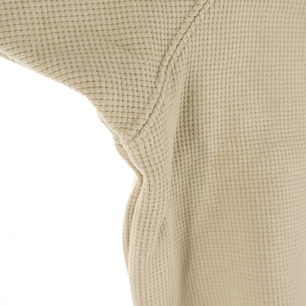 FEAR OF GOD ESSENTIALS(フィアオブゴッド エッセンシャルズ) モックネックワッフルショートスリーブスウェットシャツ ハーフスリーブトレーナー ベージュ