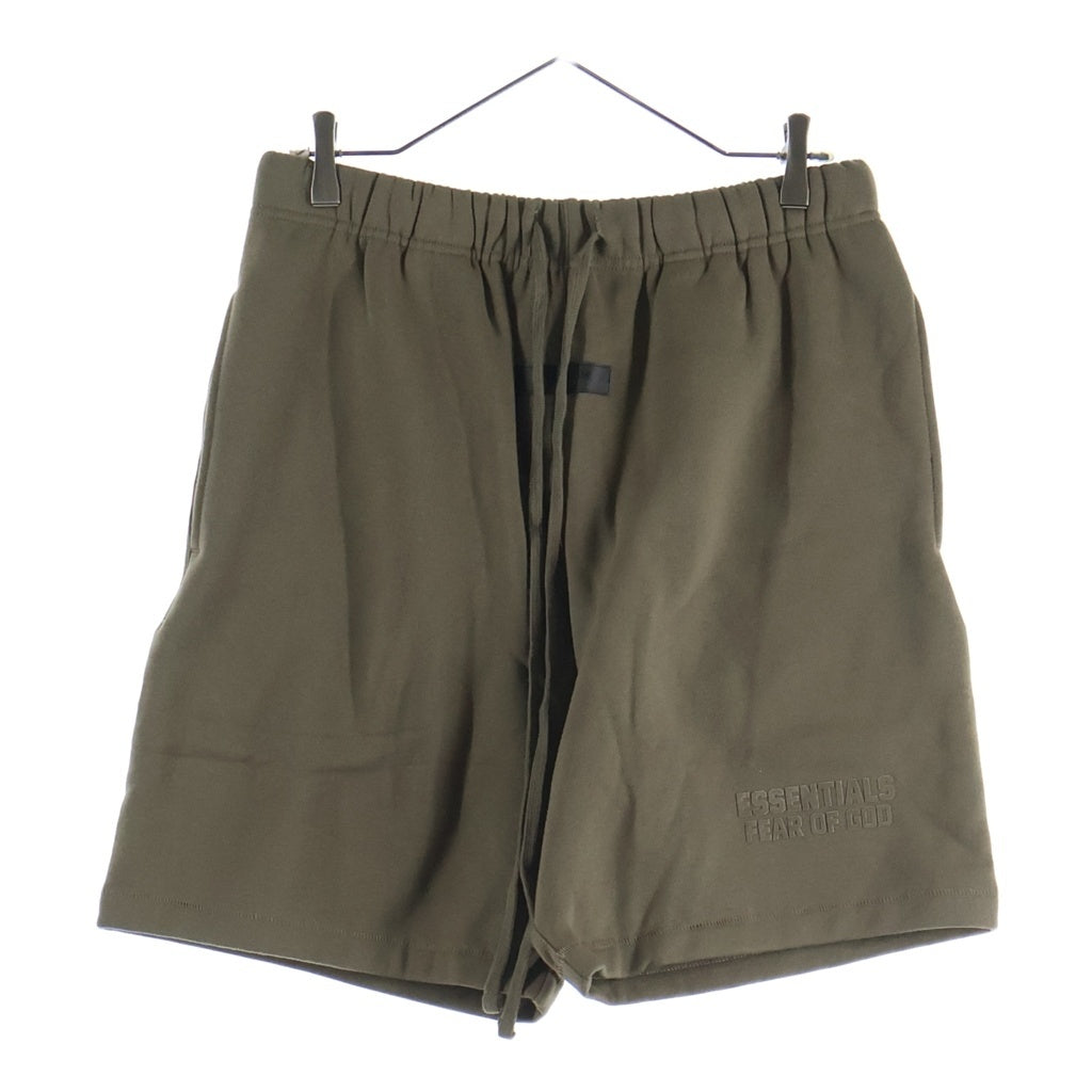 FEAR OF GOD ESSENTIALS(フィアオブゴッド エッセンシャルズ) Rubber Logo Sweat Shorts ラバーロゴスウェットショーツ ハーフパンツ ライトブラウン