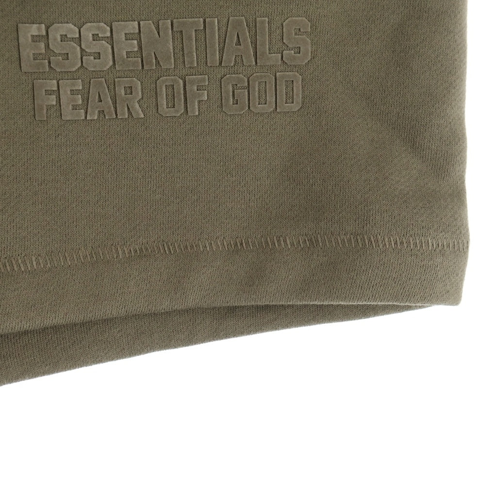 FEAR OF GOD ESSENTIALS(フィアオブゴッド エッセンシャルズ) Rubber Logo Sweat Shorts ラバーロゴスウェットショーツ ハーフパンツ ライトブラウン