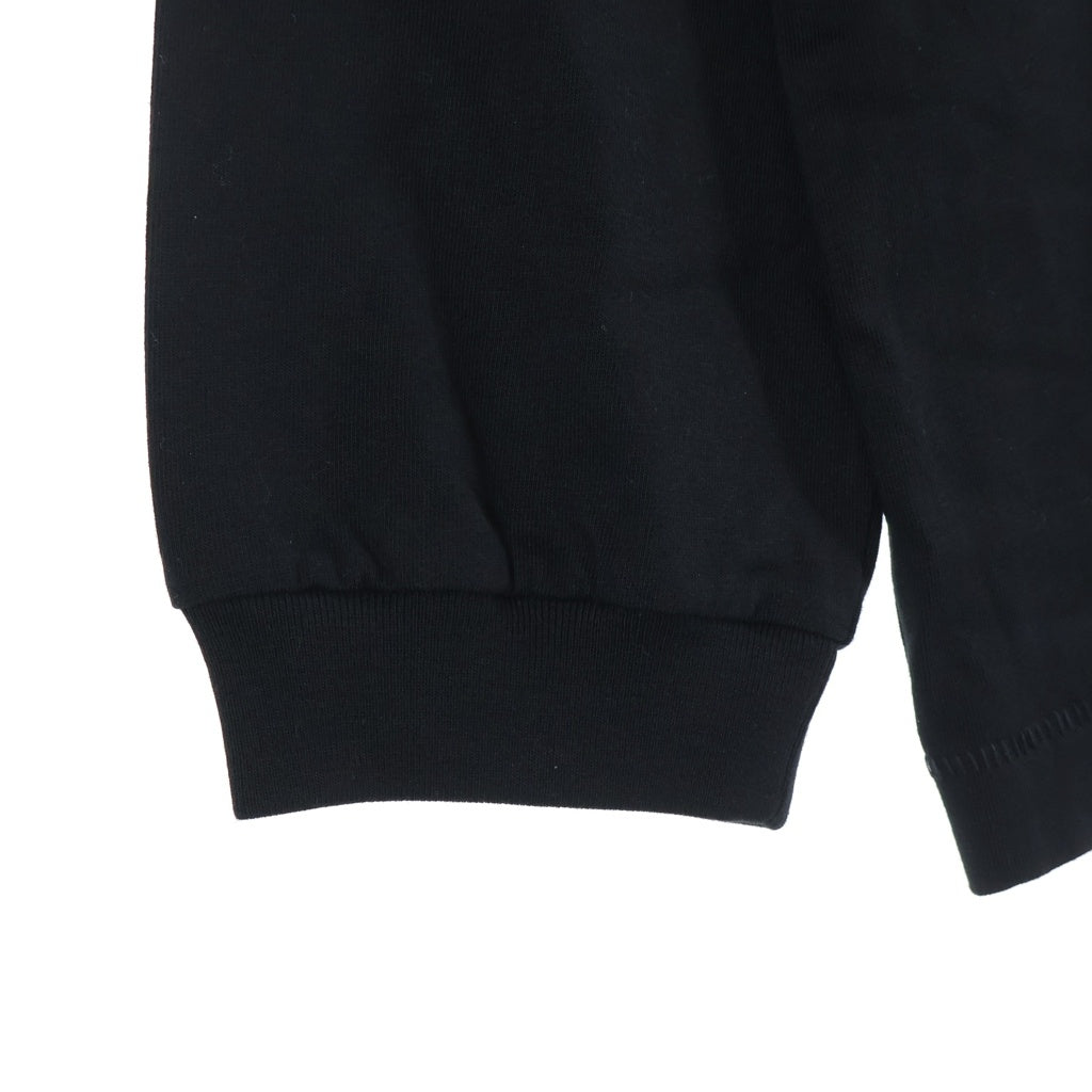 FEAR OF GOD ESSENTIALS(フィアオブゴッド エッセンシャルズ) Rubber Logo Crewneck L/S Tee ラバーロゴクルーネック長袖Tシャツ カットソー ブラック