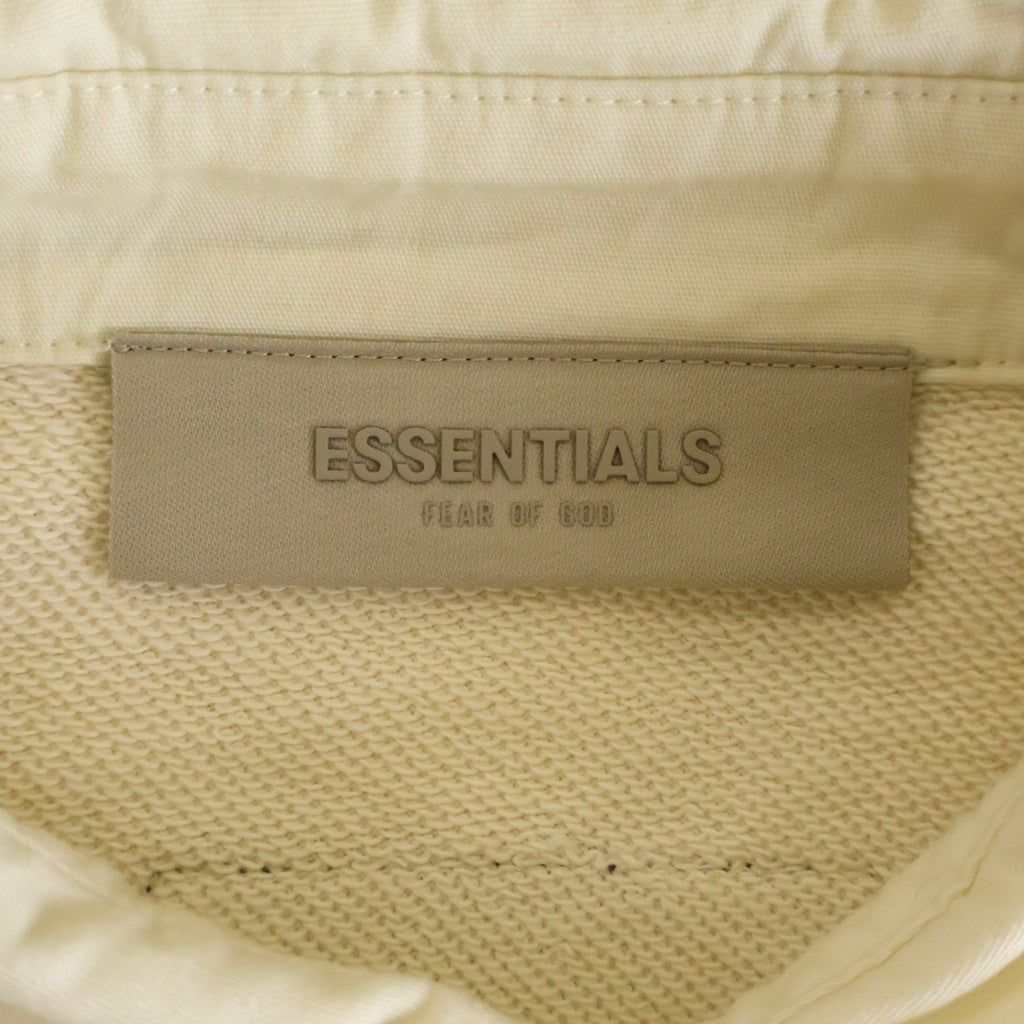 FEAR OF GOD ESSENTIALS(フィアオブゴッド エッセンシャルズ) 1977 Felt Logo L/S Rugby Shirts フェルトロゴロングスリーブラグビーシャツ 長袖ポロシャツ クリーム