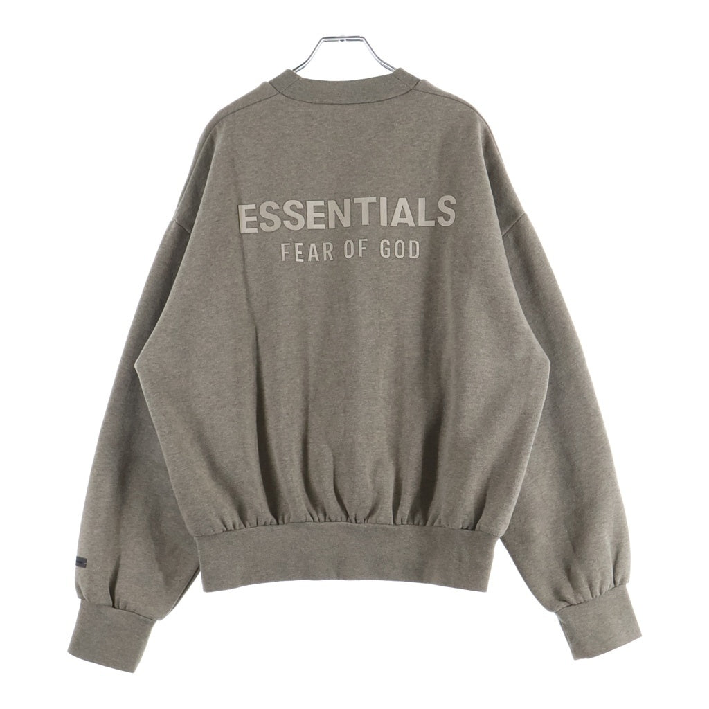 FEAR OF GOD ESSENTIALS(フィアオブゴッド エッセンシャルズ) Rubber Logo Crewneck Sweatshirts ラバーロゴクルーネックスウェットシャツ トレーナー ブラウン