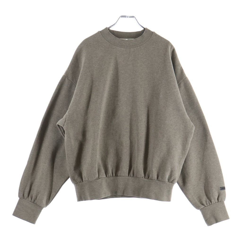 FEAR OF GOD ESSENTIALS(フィアオブゴッド エッセンシャルズ) Rubber Logo Crewneck Sweatshirts ラバーロゴクルーネックスウェットシャツ トレーナー ブラウン