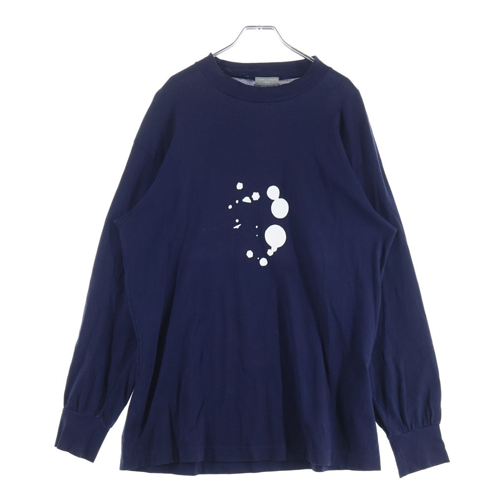 COMME des GARCONS HOMME(コムデギャルソンオム) 90S 田中オム フロントプリント 長袖Tシャツ カットソー ネイビー HT-040130
