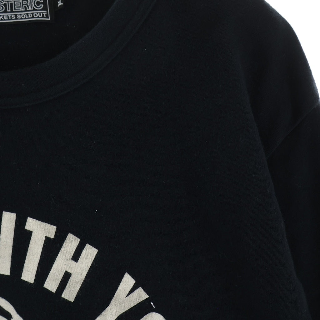 HYSTERIC GLAMOUR(ヒステリックグラマー) ROCK W YOU フロント プリント 半袖Tシャツ カットソー ブラック 02241CT23