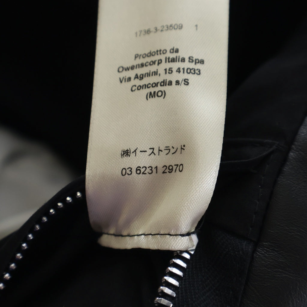 Rick Owens(リックオウエンス) 23AW LUXOR EDFU Fur Flight Jacket ルクソール期 ファーフライトジャケット バックストラップカーフヘアクロップドジップアップジャケット RR02C7719-LHL ブラック