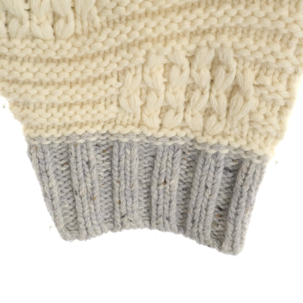 SUPREME(シュプリーム) 23AW Cable Knit Cardigan パッチワーク ケーブルニット アイボリー