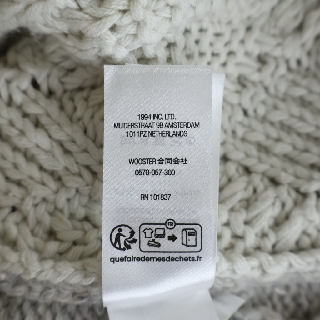 SUPREME(シュプリーム) 23AW Cable Knit Cardigan パッチワーク ケーブルニット アイボリー