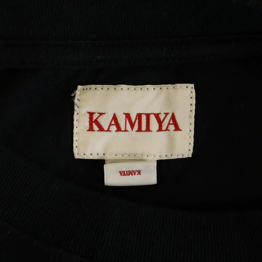 KAMIYA(カミヤ) 26SS LOVING T-shirt ラヴィングTシャツ フロントプリントクルーネック半袖Tシャツ カットソー G16TS095 ブラック