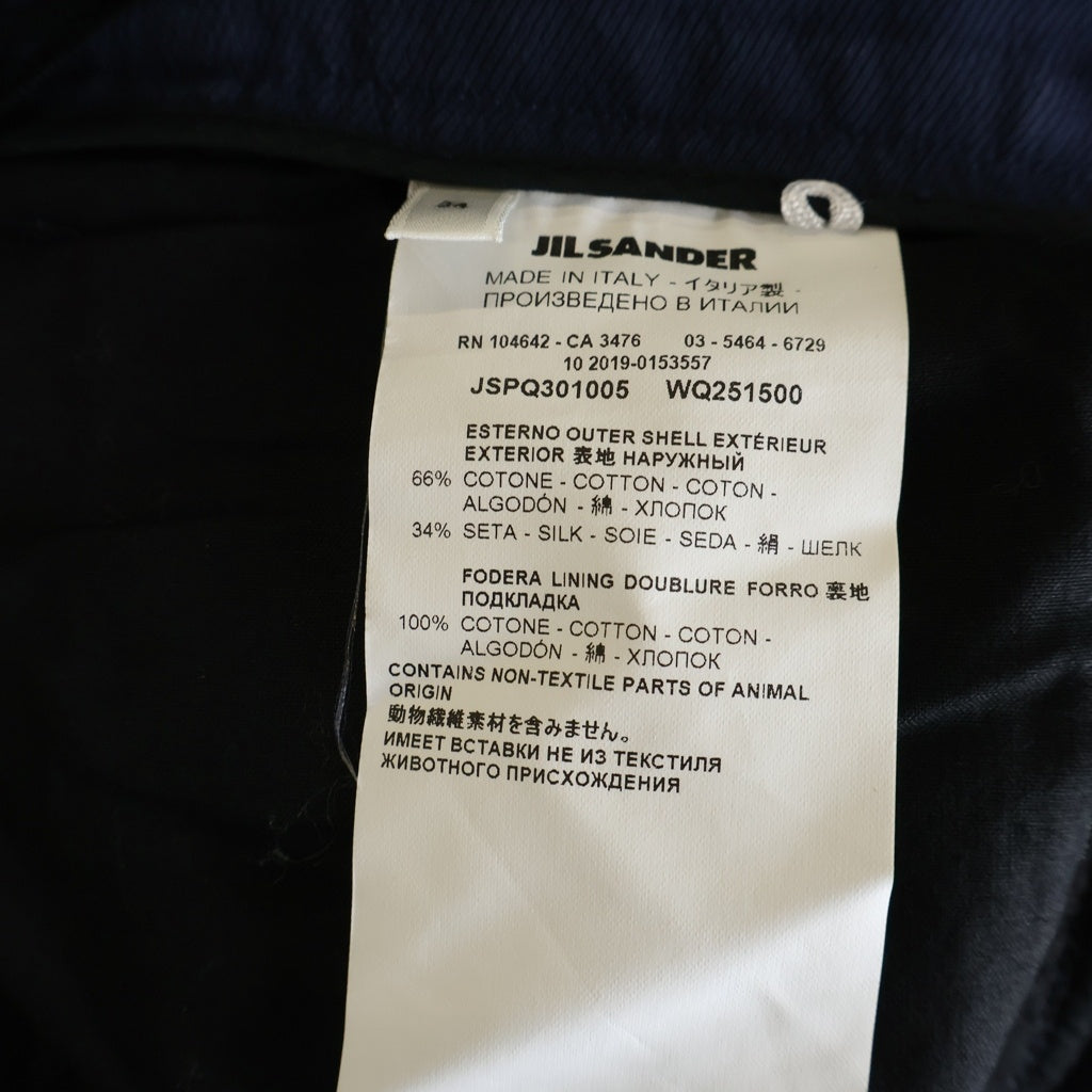 JIL SANDER(ジルサンダー) センタープレス ストレート スラックスパンツ JSPQ301005 WQ251500 ネイビー