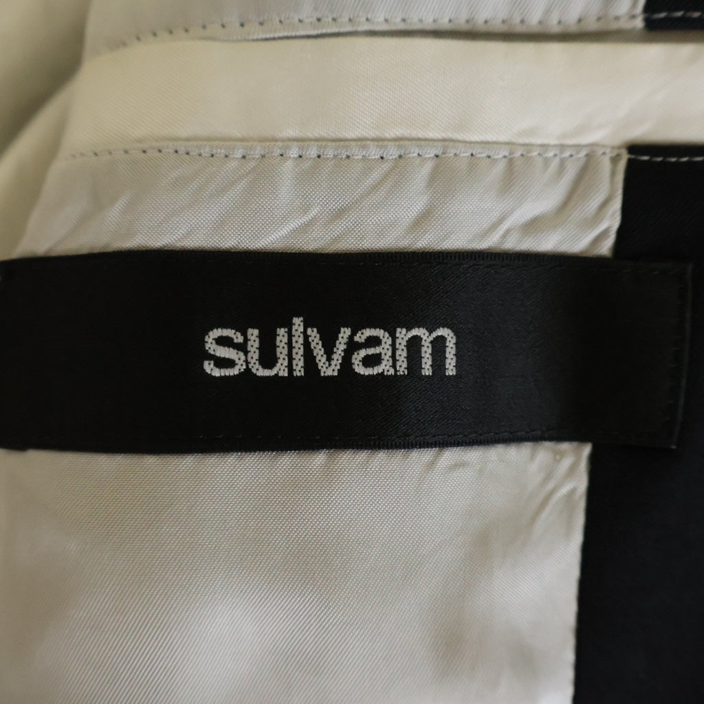 sulvam(サルバム) CLASSIC SHORT JACKET ダメージ加工 カットアウト テーラードジャケット ブラック SQ-J50-100