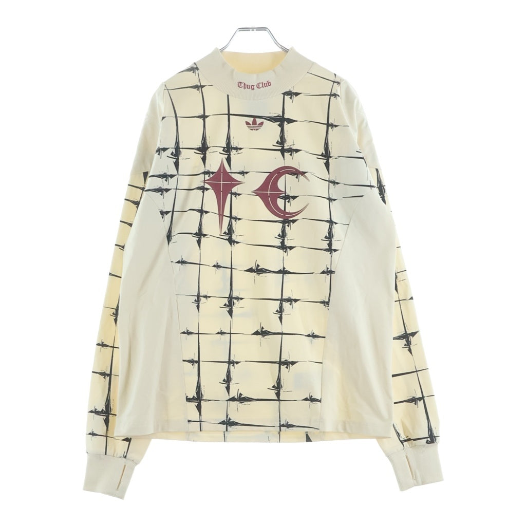 THUG CLUB(サグクラブ) ×adidas GOALIE T-SHIRT LONG SLEEVE アディダス ゴーリー 長袖Tシャツ カットソー ホワイト KF6914 A2B001
