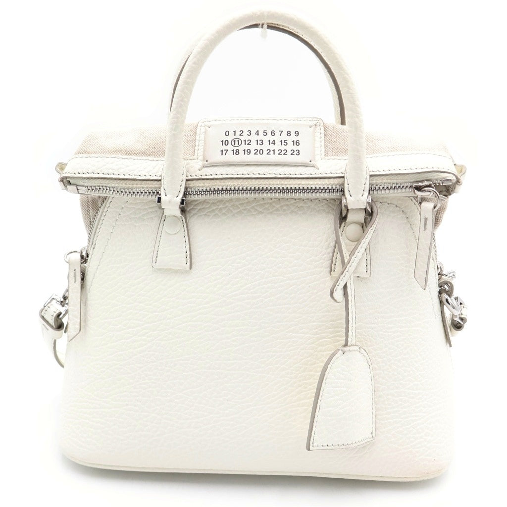 Maison Margiela(メゾンマルジェラ) 5AC 2WAY ハンドバッグ ショルダーバッグ ホワイト S56WG0082 レディース
