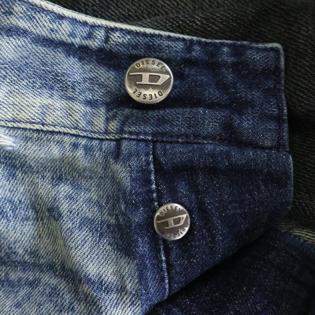 DIESEL(ディーゼル) D-ENI-M-FSH3 ハイウエストリラックスフィット デニム パンツ インディゴ A21647
