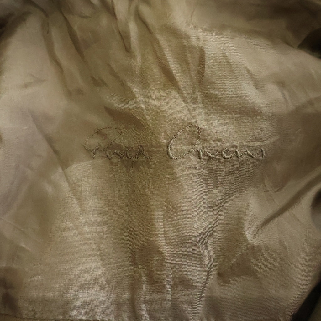 Rick Owens(リックオウエンス) 09-10 AW OLMAR and MIRTA Leather Jacket オルマーアンドマリータ期 レザージャケット レディース ニット切替ラムレザージャケット RP2703-LC ベージュ