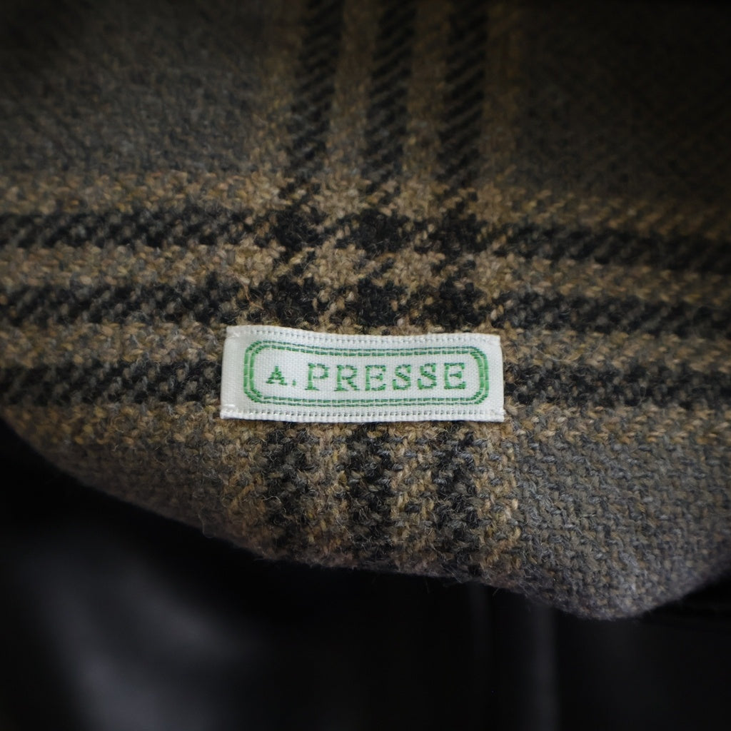 A.PRESSE(アプレッセ) Leather Harrington Jacket レザー ハリントン ジャケット アウター BSMA6-25AAP0105 ブラック