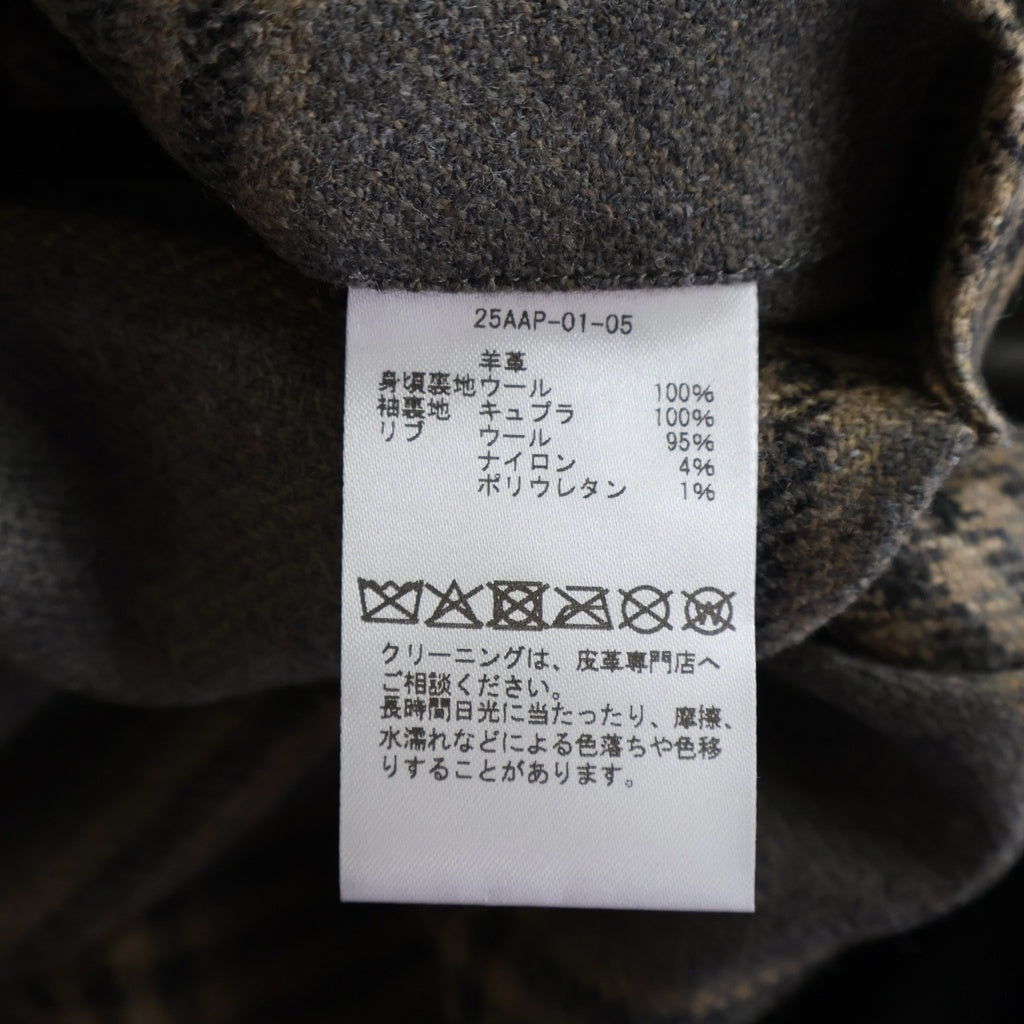 A.PRESSE(アプレッセ) Leather Harrington Jacket レザー ハリントン ジャケット アウター BSMA6-25AAP0105 ブラック