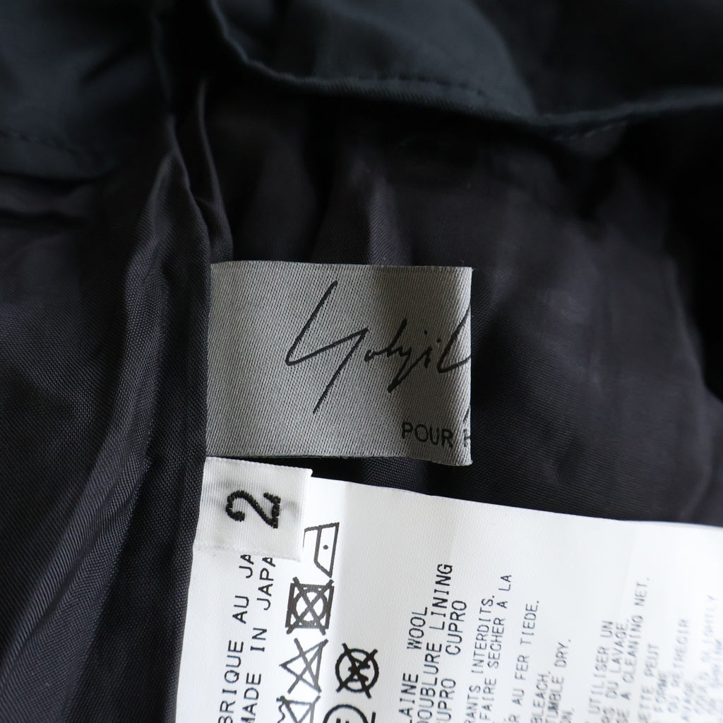 Yohji Yamamoto POUR HOMME(ヨウジヤマモト プールオム) 21AW Suspender Pants ウールフラノ サスペンダーパンツ HX-P62-122 HX-P62-122
