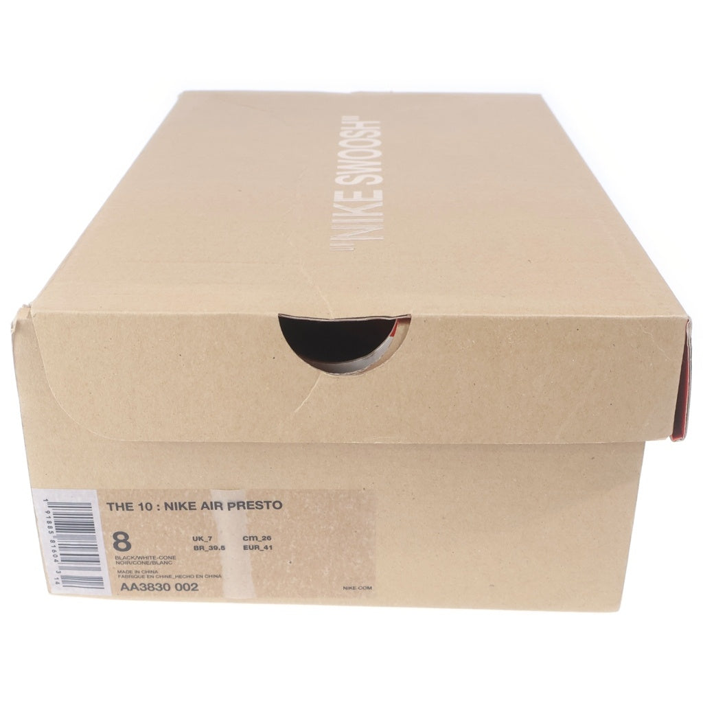 NIKE(ナイキ) ×OFF-WHITE AIR PRESTO AA3830-002 オフホワイト エアプレスト ローカットスニーカー US8/26.0cm ブラック