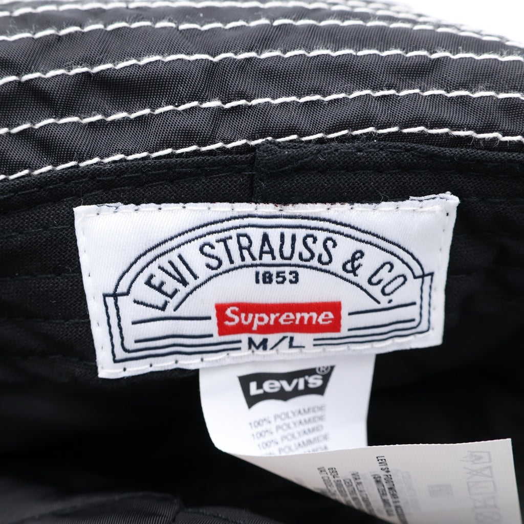 SUPREME(シュプリーム) 19AW ×Levi's Nylon Bell Hat ナイロン バケットハット 帽子 ブラック -