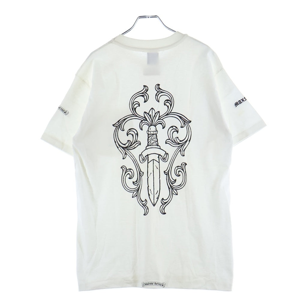 CHROME HEARTS(クロムハーツ) OLD MAXFIELD VINE DAGGER S/S TEE オールド マックスフィールド ヴァインダガー半袖Tシャツ ホワイト -