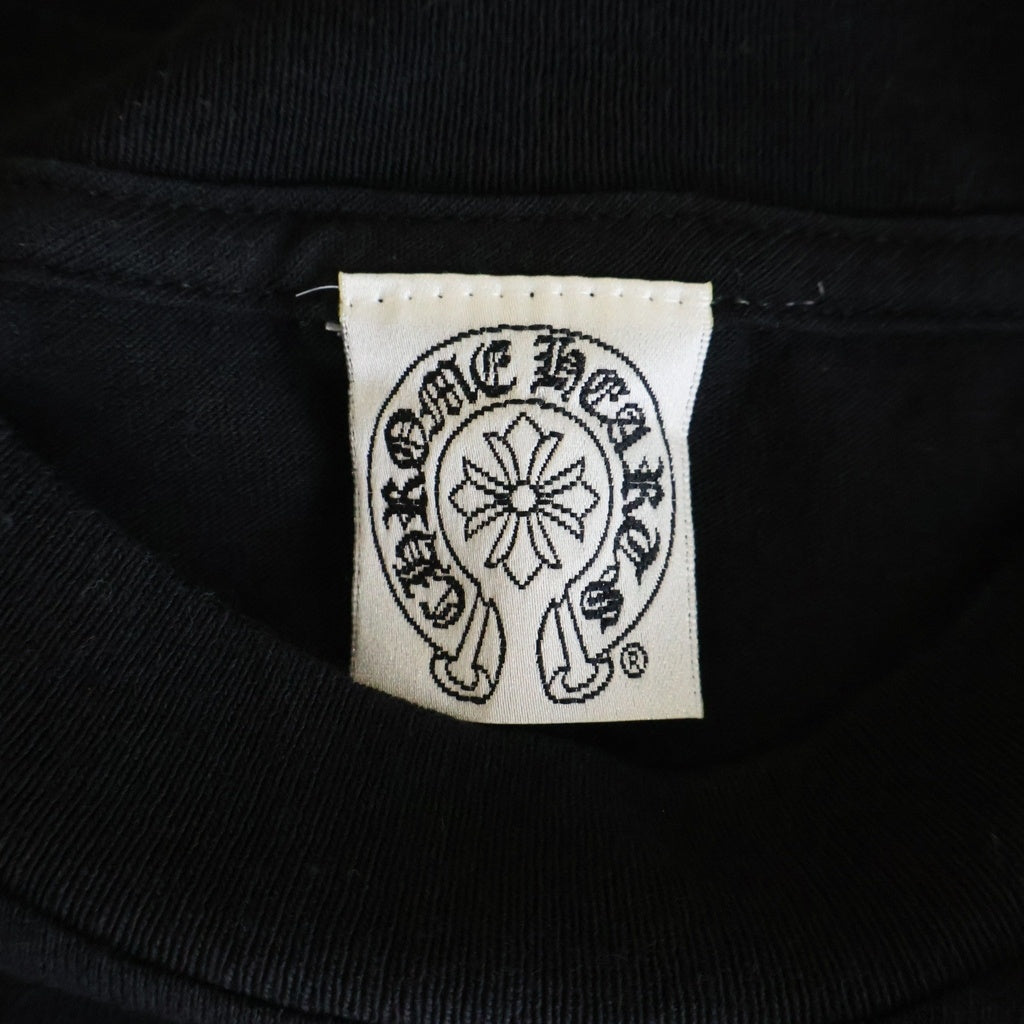 CHROME HEARTS(クロムハーツ) OLD FLOLAL CROSS SNOW FLAKE L/S TEE オールド フローラルクロススノーフレーク 長袖Tシャツ ブラック/シルバー -
