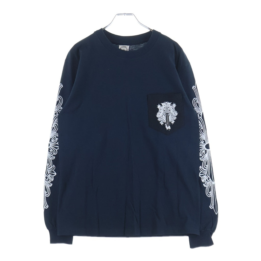 CHROME HEARTS(クロムハーツ) OLD VINE DAGGER ARM FLORAL L/S TEE オールド ヴァインダガー袖フローラル長袖Tシャツ ブラック -