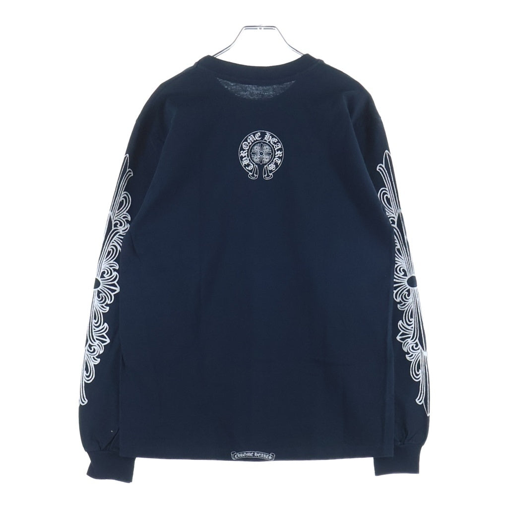 CHROME HEARTS(クロムハーツ) OLD VINE DAGGER ARM FLORAL L/S TEE オールド ヴァインダガー袖フローラル長袖Tシャツ ブラック -