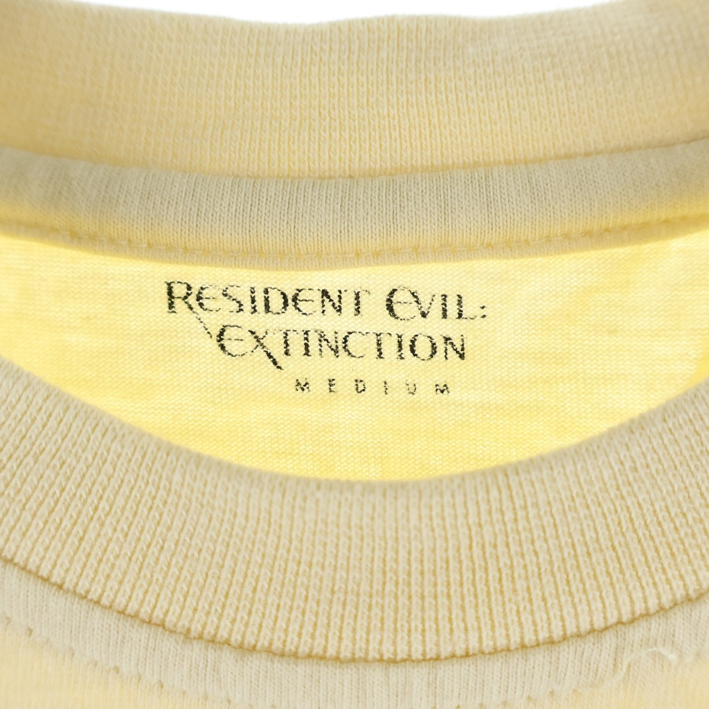 VINTAGE(ヴィンテージ) 00S BIOHAZARD 3 RESIDENT EVIL: EXTINCTION バイオハザード3 レジデントエヴィル エクスティンクション フロントプリントクルーネック半袖Tシャツ ベージュ -