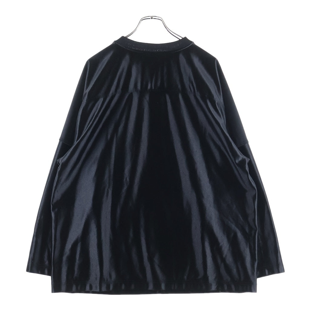 ALEXANDER WANG(アレキサンダーワン) フロントロゴデザイン Vネック 長袖ゲームシャツ カットソー ブラック 6CC2231004
