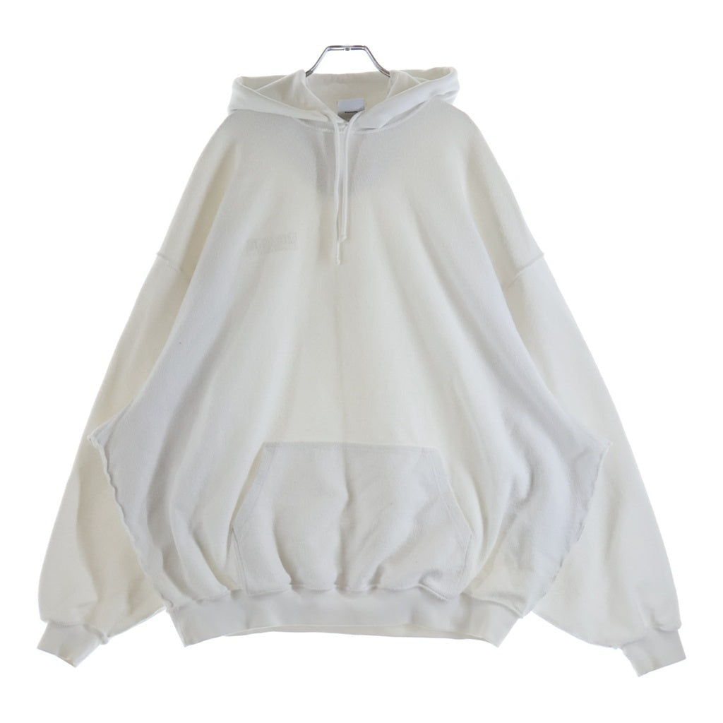 VETEMENTS(ヴェトモン) インサイド ロゴ デザイン プルオーバーパーカー スウェット ホワイト UE54HD140W
