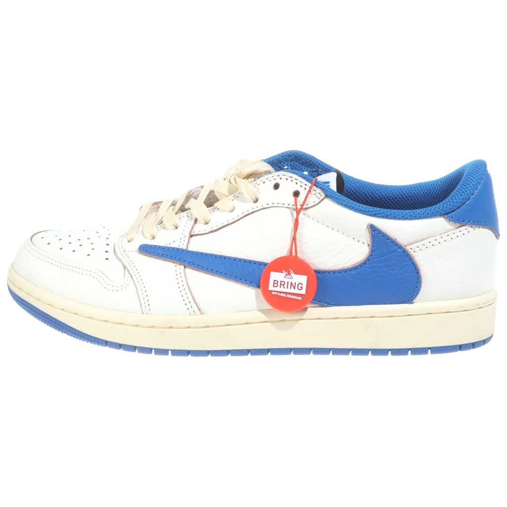 NIKE(ナイキ) ×TRAVIS SCOTT FRAGMENT DESIGN AIR JORDAN 1 LOW DM7866-104 トラヴィススコット フラグメント エアジョーダン ローカットスニーカー ブルー/ホワイト US9.5/27.5cm