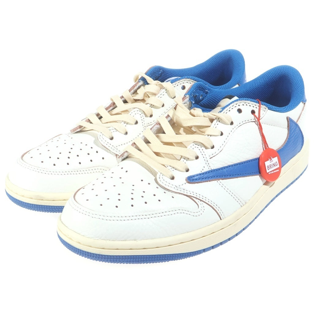 NIKE(ナイキ) ×TRAVIS SCOTT FRAGMENT DESIGN AIR JORDAN 1 LOW DM7866-104 トラヴィススコット フラグメント エアジョーダン ローカットスニーカー ブルー/ホワイト US9.5/27.5cm