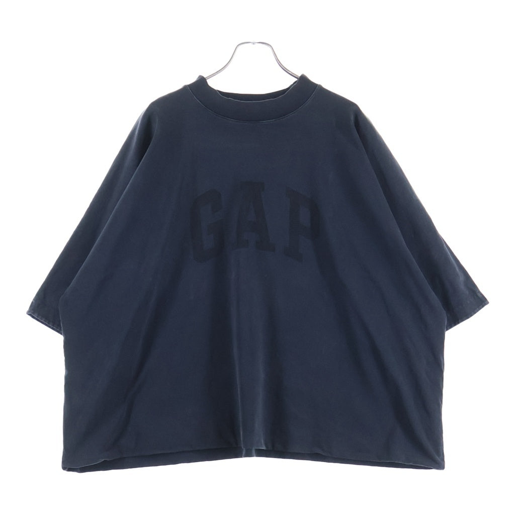 Yeezy Gap Engineered by Balenciaga(イージー ギャップ エンジニアードバイ バレンシアガ) Dove No Seam Tee ダヴノーシームティー モックネックロゴプリントクルーネック半袖Tシャツ ブラック